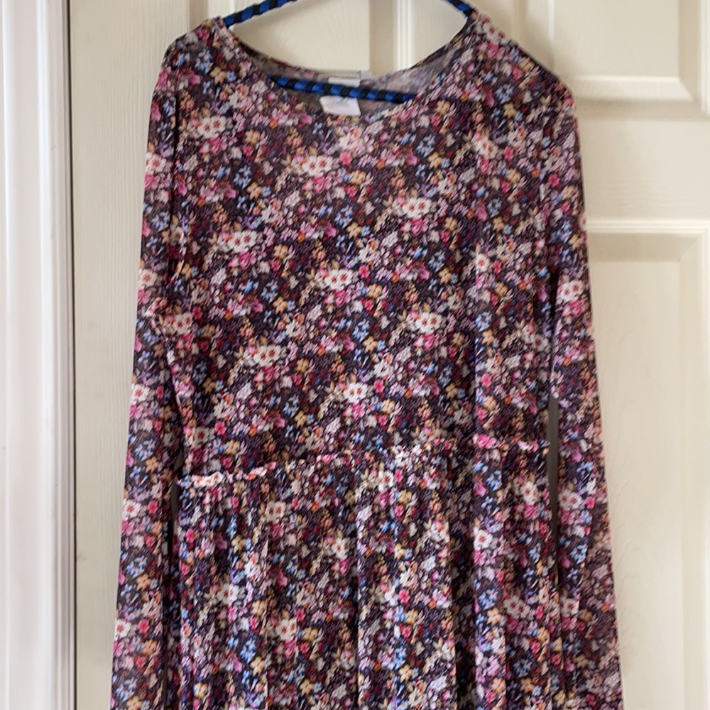 GORGEOUS floral midi dress mesh sheer - Picture 2 of 9
